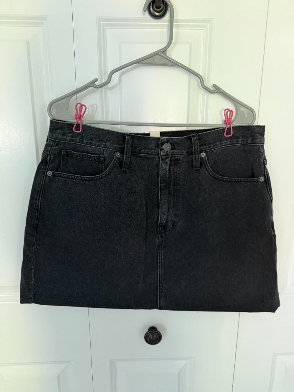 Madewell Rigid Denim Black Jean Mini Skirt - Size 31